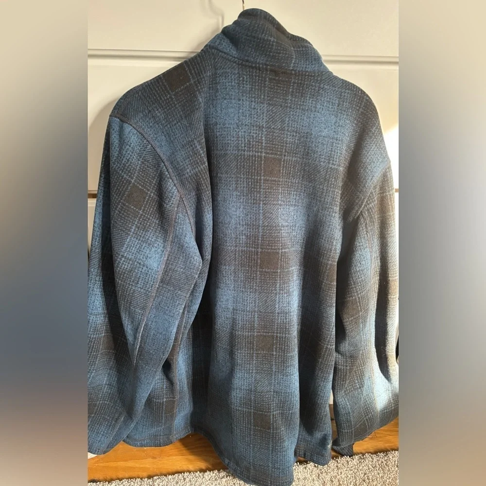 The North Face Men's Checkered Fleece Quarter Zip Size XL Cabincore Cozy